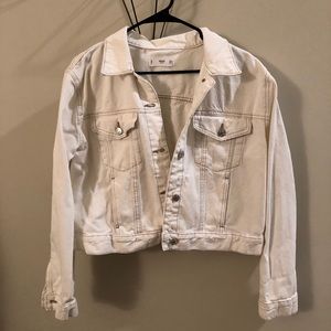 White short jean jacket